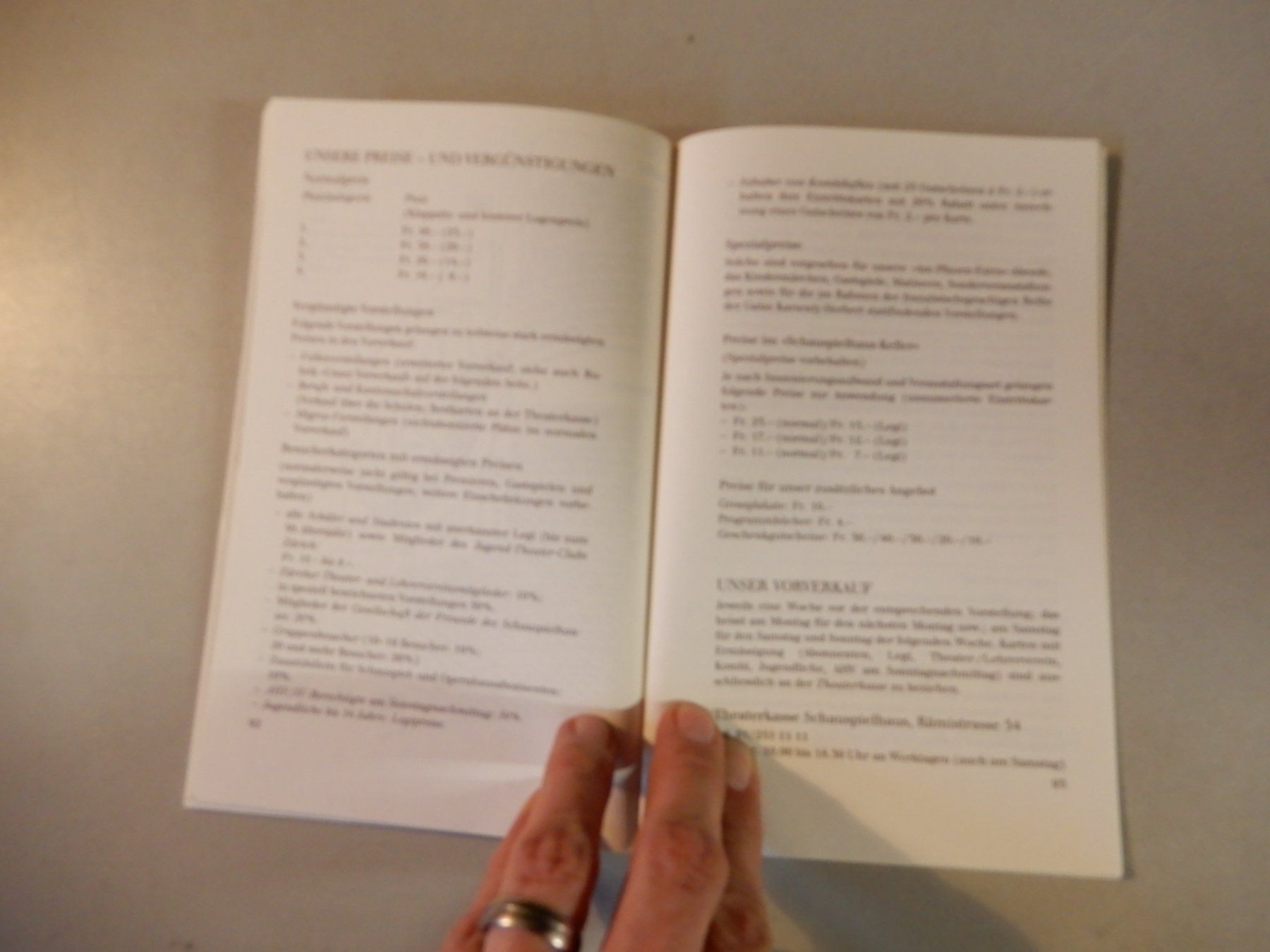 Documenti: Schauspielhaus Zürich Programm 1989/90/II – Usato da Erstfeld venduto da Mario_boe0 7