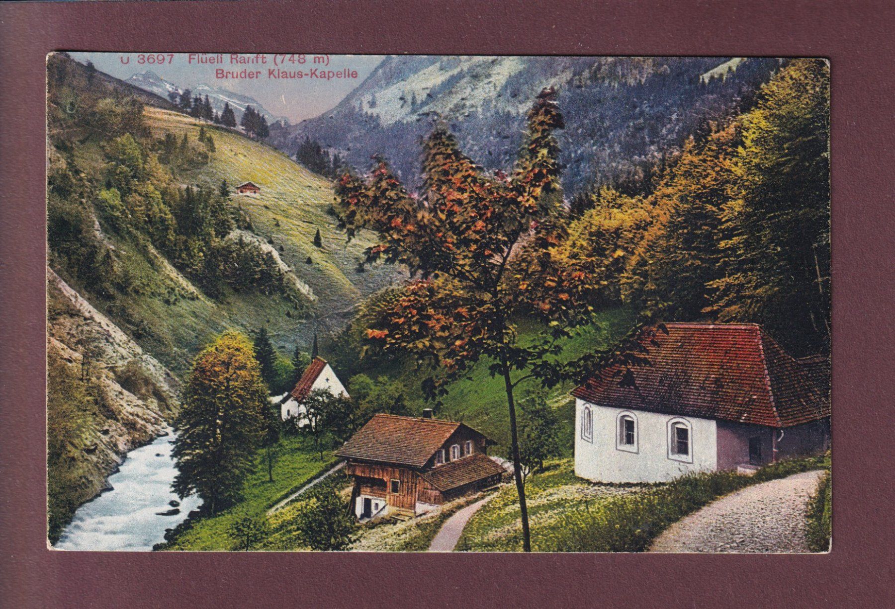 Cartoline postali: FLÜELI RANFT - Bruder Klaus Kapelle – Usato da Pully venduto da nicecards