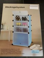 2x Steckregalsystem  blau 49x37x91