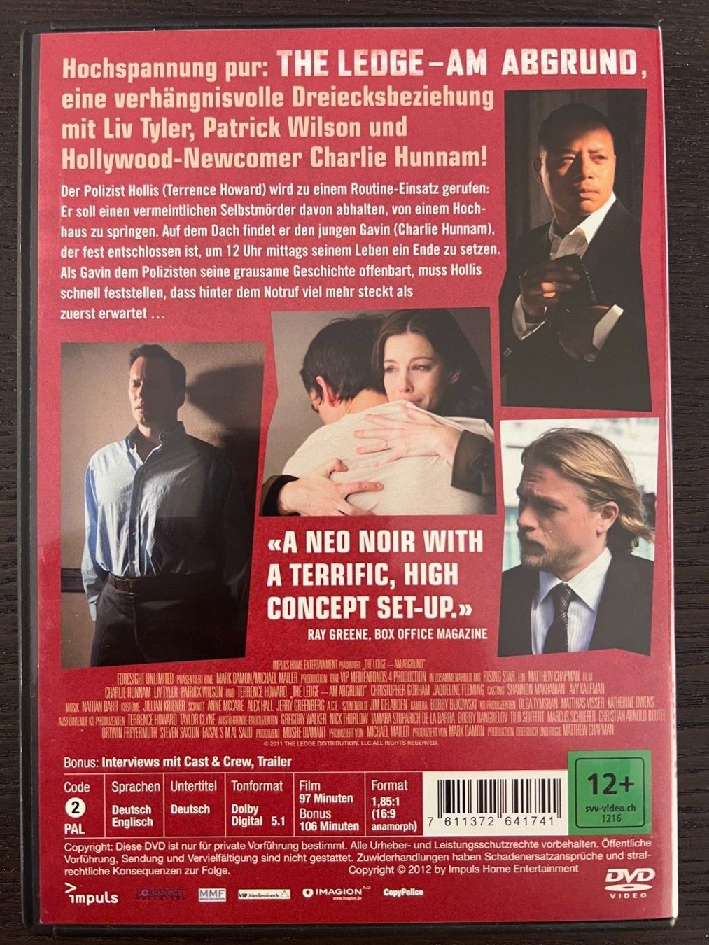 Tutti i DVDs: The Ledge - Am Abgrund – Usato da Zürich venduto da FilmFreunde 1