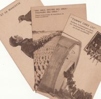 2. Weltkrieg Britische Soldaten in Frankreich 3 Stk ca. 1945