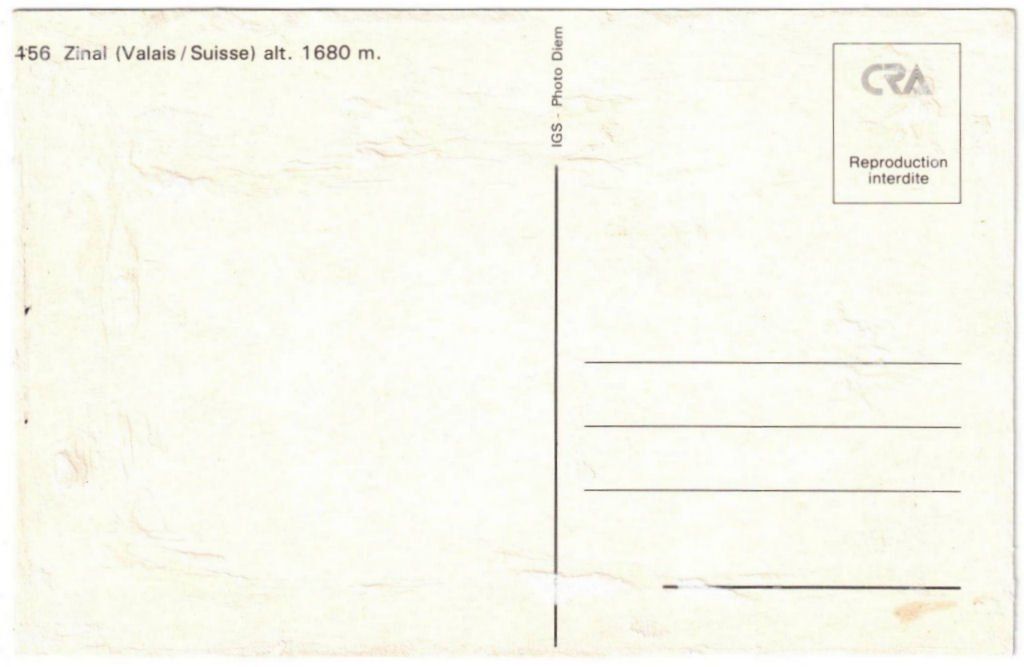 Cartoline postali: Zinal - Luftseilbahn Sorebois – Usato da Binningen venduto da Mountainrider 1