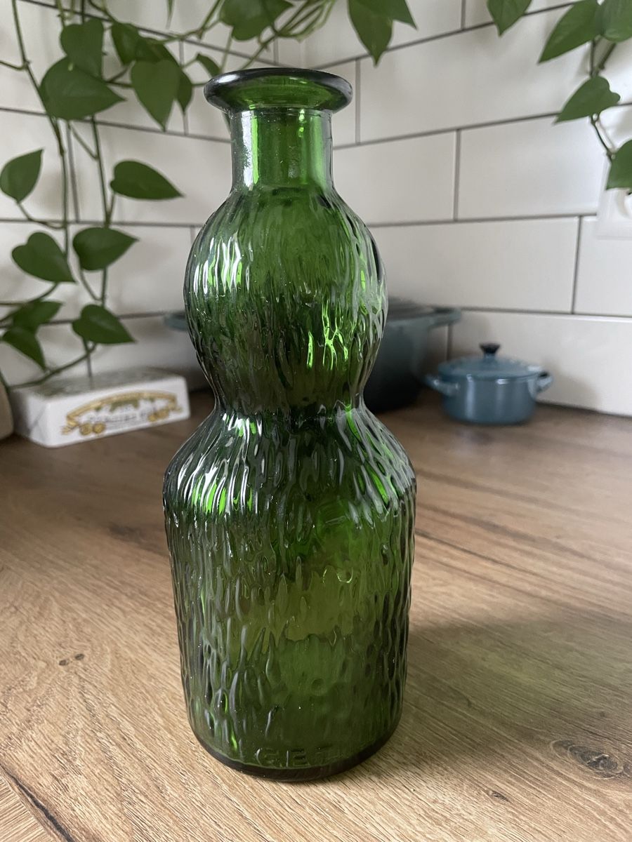Bottiglie: Ancienne B outeille publicitaire verte GET 27 Peppermint – Usato da Lonay venduto da ju-71 1