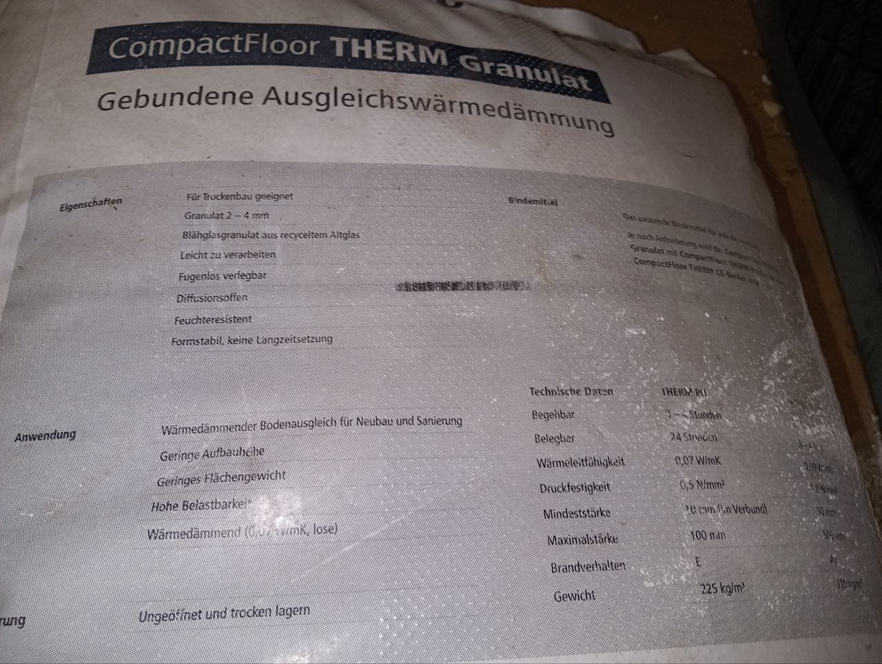 Materiale di riempimento: Ausgleichswäremdämmung – Nuovo e nell'imballaggio originale da Frauenfeld venduto da Mungg 3