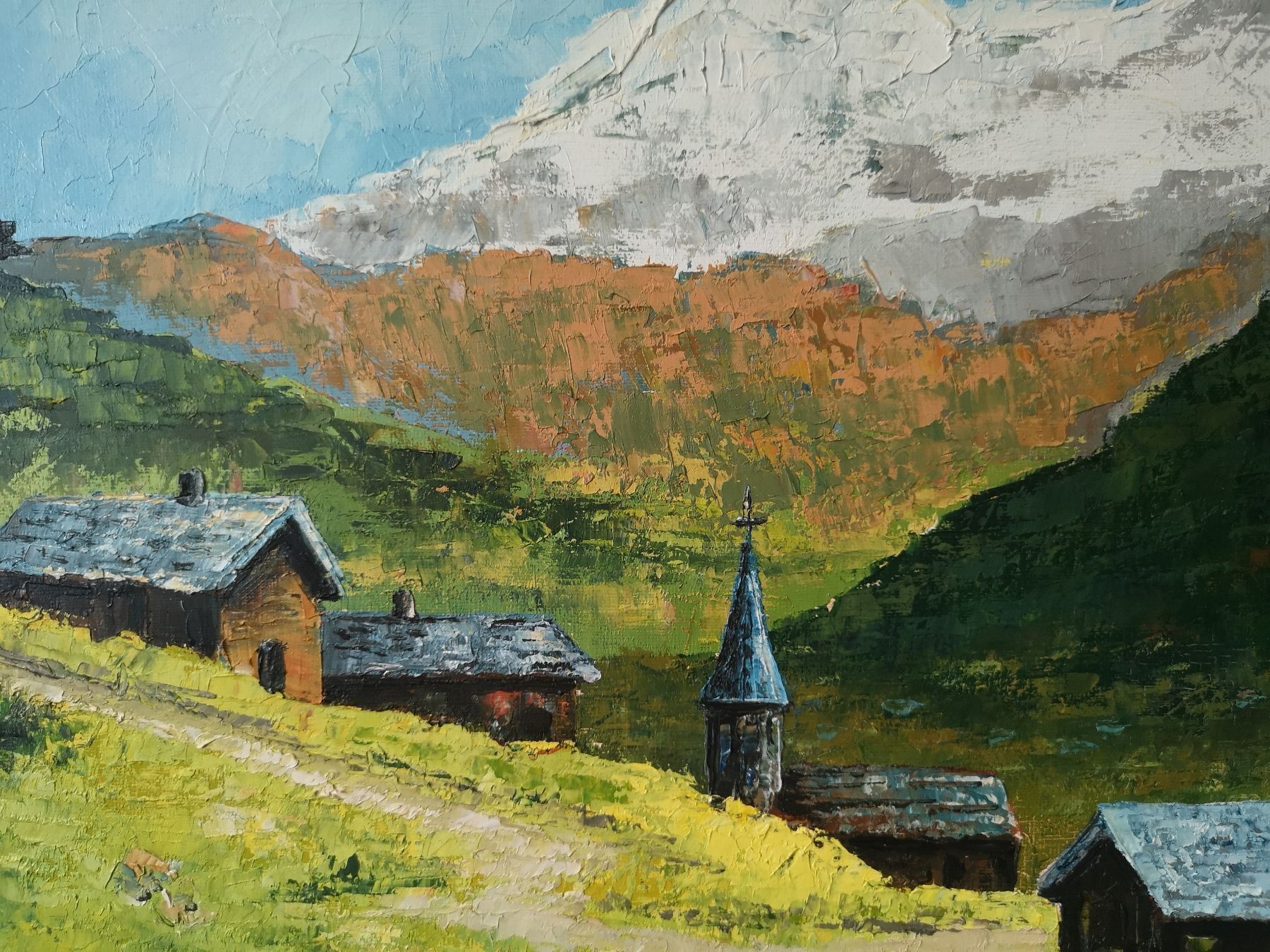 Gemälde: PAYSAGE DE MONTAGNE – Gebraucht aus Genève von Qanil77 5
