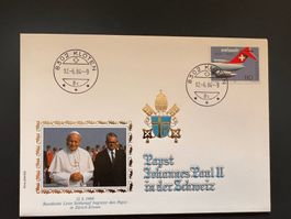 Philswiss Spezialcouvert Papst Paul II in CH 1984  (R575)