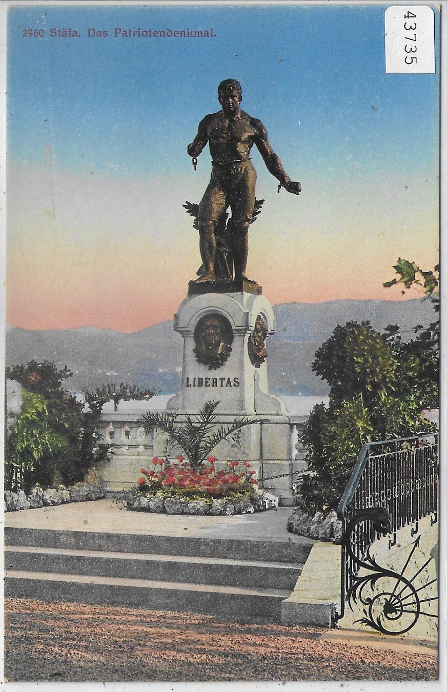 Ansichtskarten: Stäfa - Das Patriotendenkmal - Litho – Gebraucht aus Ettingen von Kartenplanet