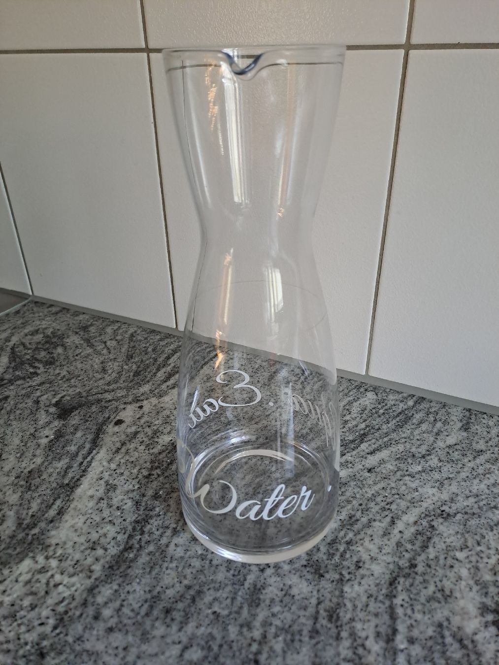 Caraffe: Glaskaraffe mit Schriftzug – Usato da Rickenbach LU venduto da bishiida 3