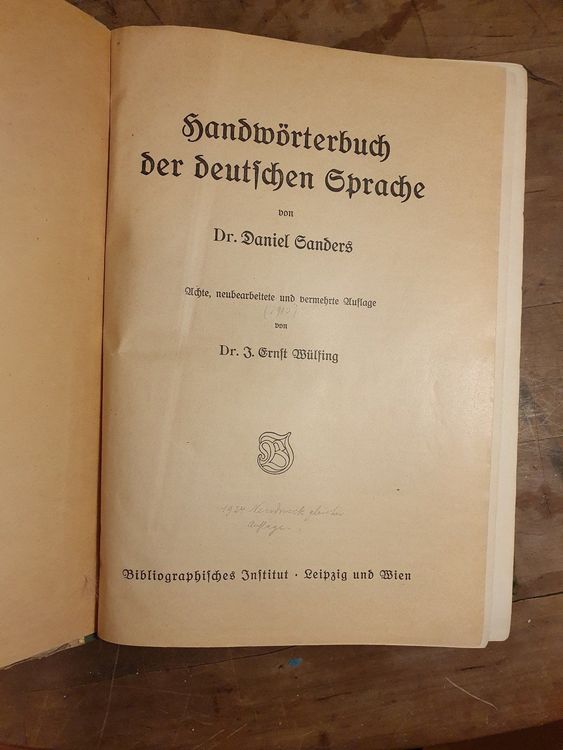 Handwörterbuch Der Deutschen Sprache - Sanders Wülfling | Kaufen Auf ...