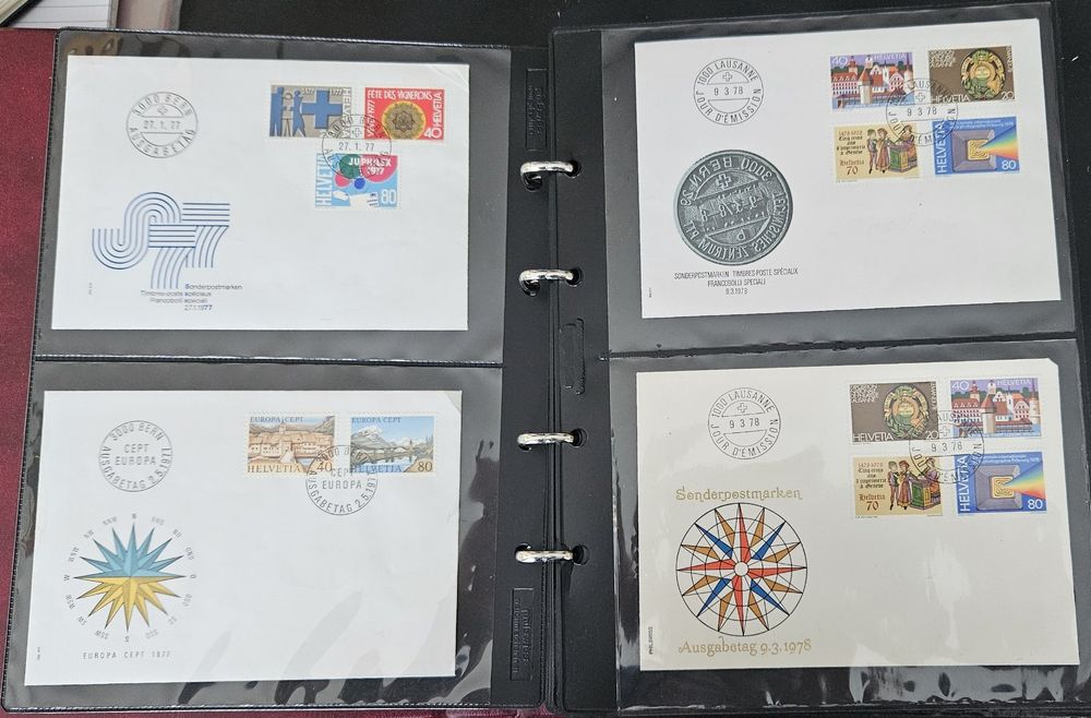 Tutti i francobolli: Album mit 18 Seiten/72 Briefen und FDC's von 1976 bis 1999 – Usato da Adliswil venduto da Micoculier 6