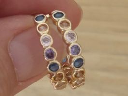 Luxus Elegante Zirkonia Ohrstecker Ohrschmuck  Farbe: Gold