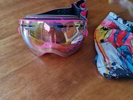 Skibrille Marsnow rosa mit Tasche guter Zustand