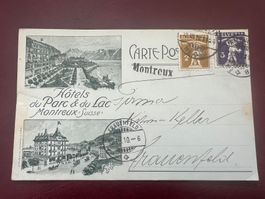 Postkarte Montreux 1910  (4015)