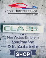 Mercedes Logo AMG CLA35 Emblem Schriftzug aus ABS NEU Chrom