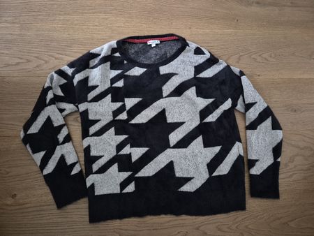 Street one Pullover schwarz/beige gemustert