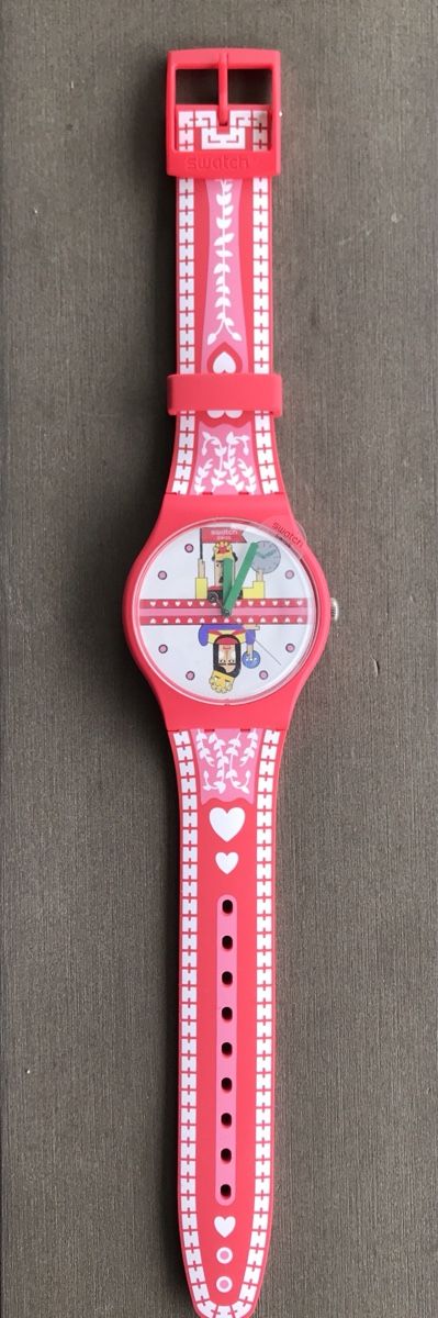 Swatch Uhren: Swatch Aktionärsuhr 2022, rot – Neu und originalverpackt aus Ebnat-Kappel von Molton 2