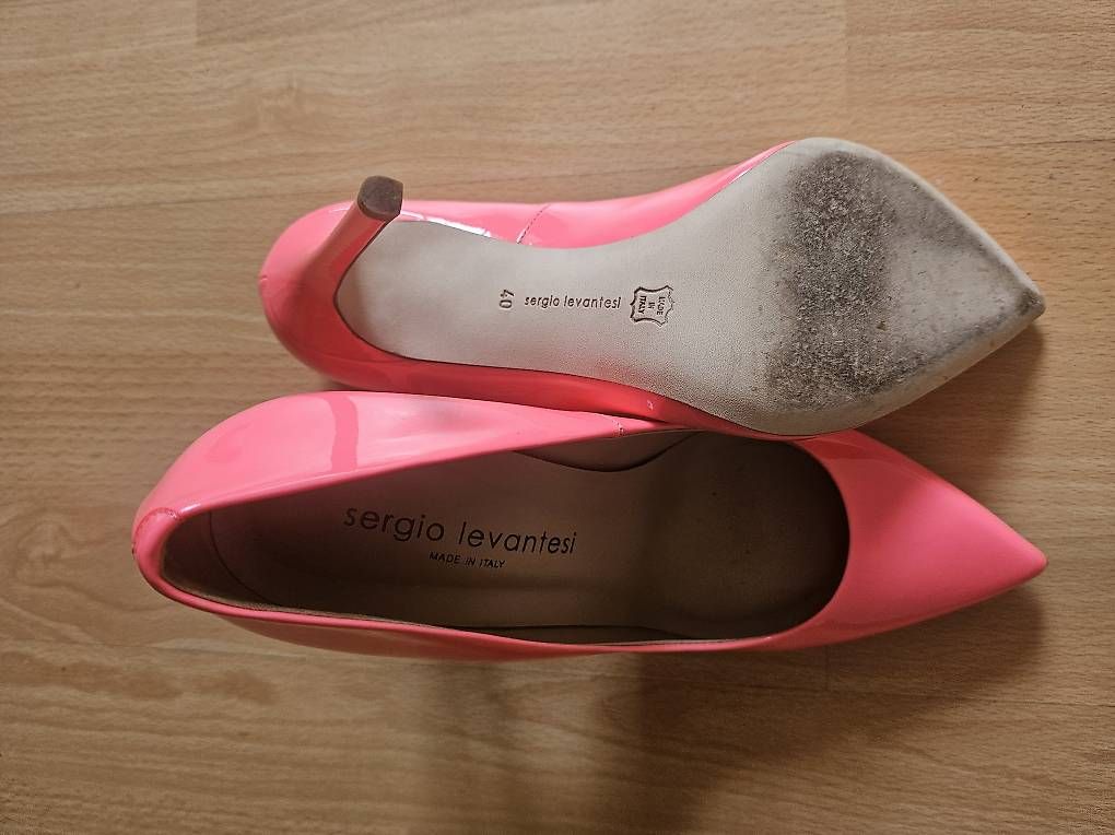 Damenschuhe: Sergio Levantesi Pumps, Pink/Neon, Gr 40  – Gebraucht aus Zürich von Elena231