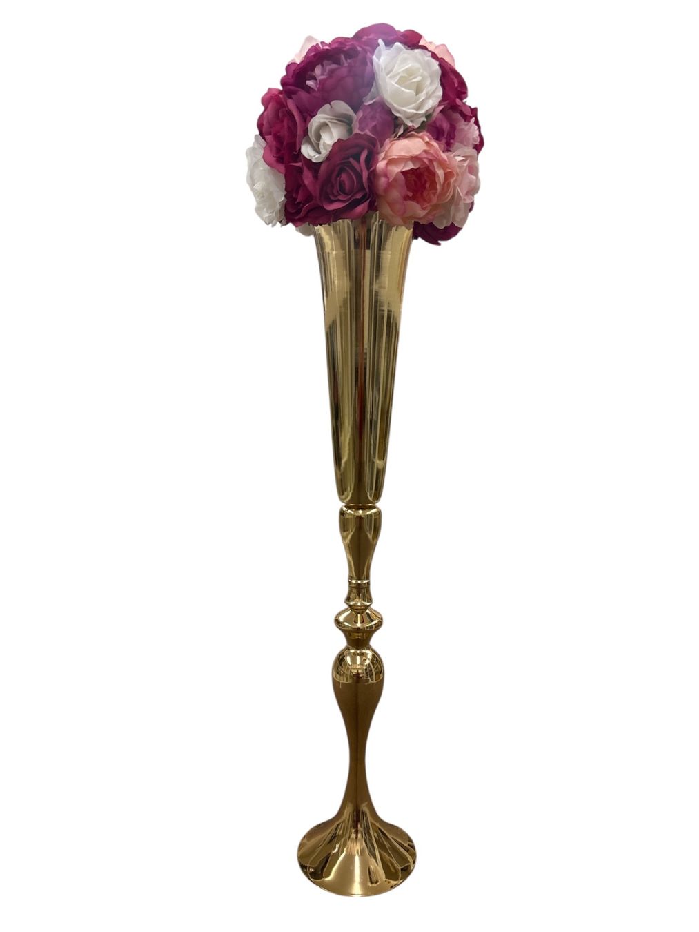 Vasen & Gefässe: Schöne Goldvase Metall inkl. Blumen – Neu (gemäss Beschreibung) aus Oftringen von SCHIBLI1