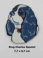 KING CHARLES SPANIEL - Aufnäher - Aufbügler - 7,7x6,7cm