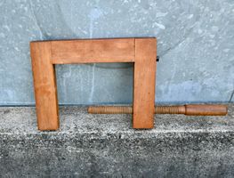 alte RIESEN Holz SCHRAUBZWINGE v Schmutz 27 Länge 41cm A