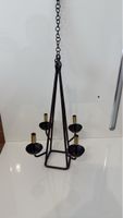 Lustre bougeoir suspendu fer / Kronleuchter Eisen