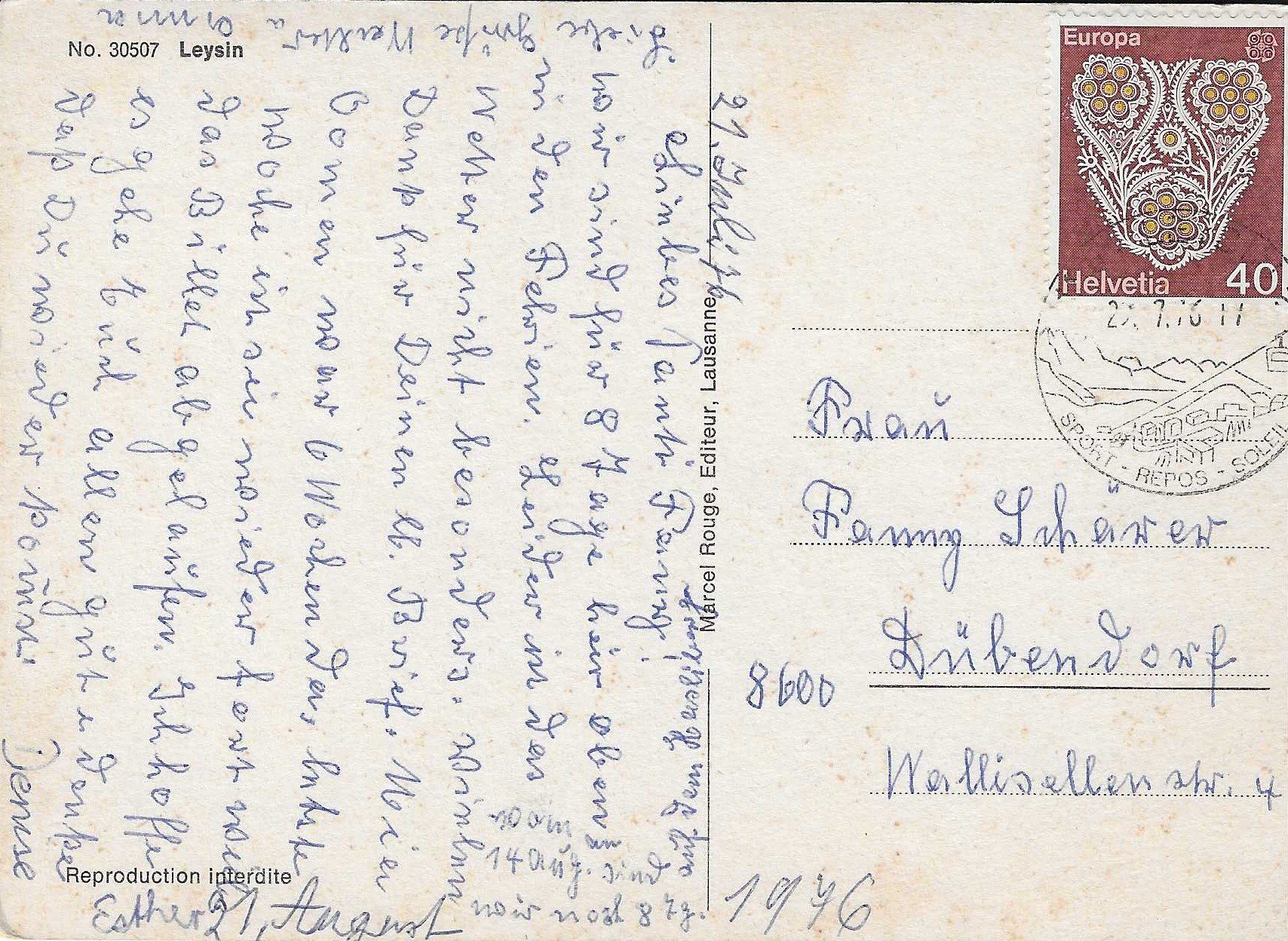 Cartoline postali: Leysin VD – Nuovo (secondo la descrizione) da Rothrist venduto da Stranglehold 1