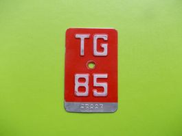 Velonummer / Fahrradnummer TG 85