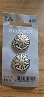 2 boutons edelweiss argenté 23mm
