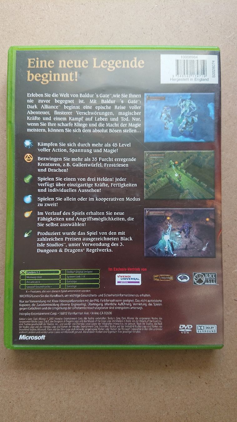 Giochi: Baldur's Gate Dark Alliance - Xbox  – Usato da Chur venduto da FreakofRarity 1