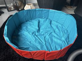 Planschbecken FIT-FUN rot blau faltbar neu
