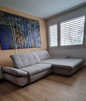 Ecksofa Schlafsofa Stoff hellgrau Möbel Pfister