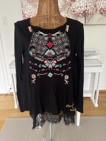 Desigual Tunika,Stickereien, Spitze, S