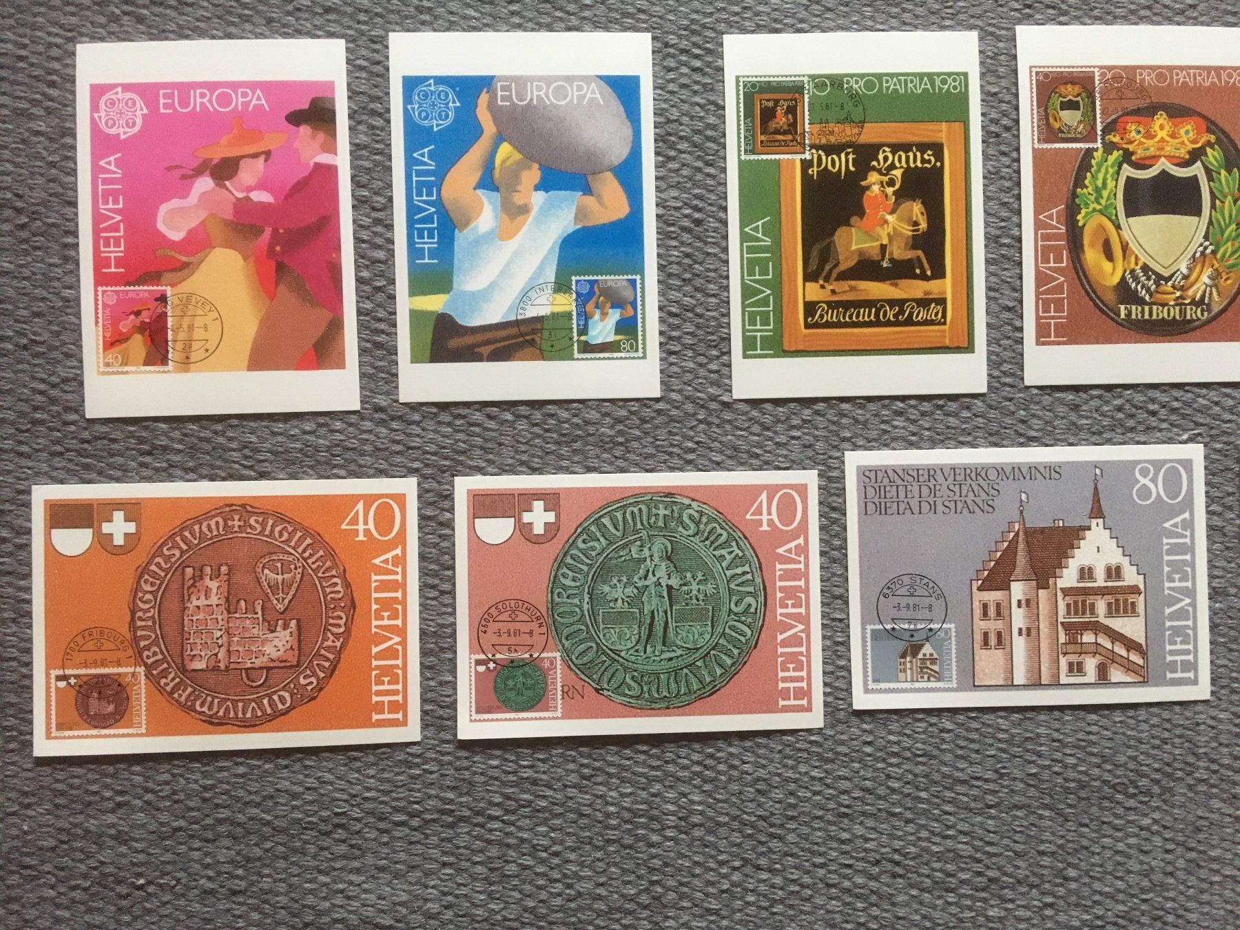 Tutti i francobolli: Maximumkarten 1981 mit Orts-ET – Usato da Nesslau venduto da andi_hon 4