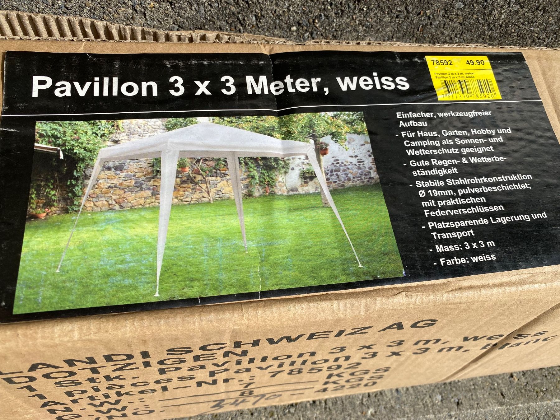 Tende & Padiglioni: Pavillon 3x3 Meter, weiss ohne Dach nur Gestänge – Usato da Eschlikon TG venduto da ArtRec