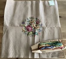 Vintage Gobelin Kissenbezug Rosen Sirdar-Striga CH