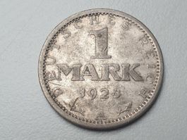 🇩🇪 1 Mark 1924 A. Silver