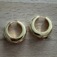 BRUNA MERIDA Medium Hoops Creolen, 925Silber 18kt vergoldet