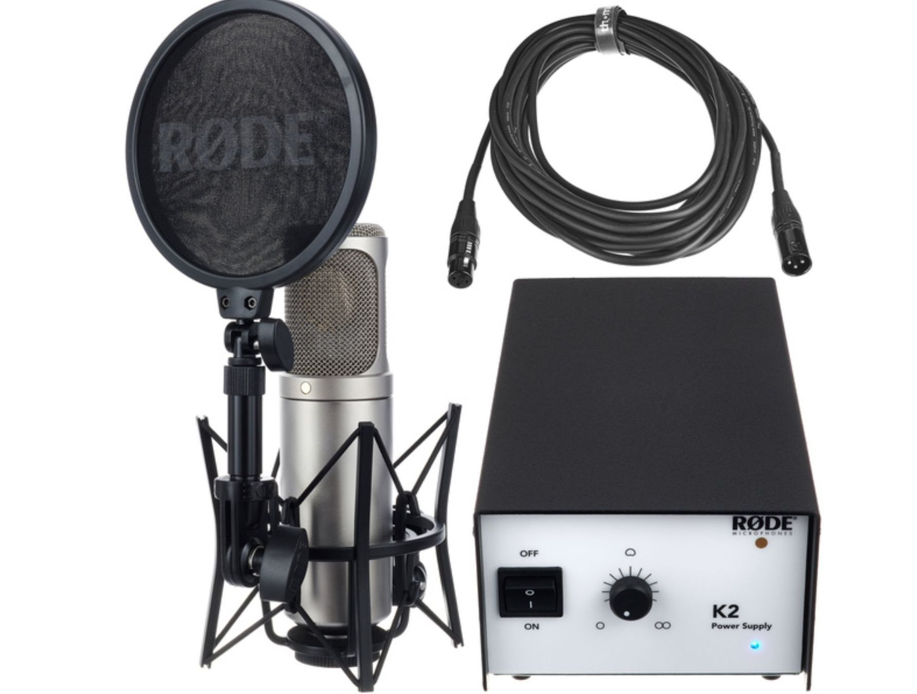 Røde Microfoni: Rode K2 Studio Mikrofon Set - Top Zustand. Inkl. Ständer. – Usato da Zug venduto da musikundtechnik 1