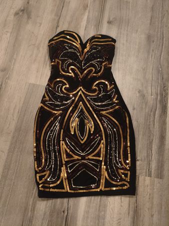 Abito H&M senza spalline con paillettes taglia 34