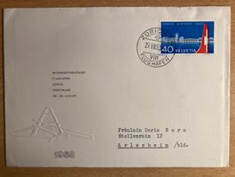 Sonderbrief Eröffnung Flughafen ZRH 1953, Flugpost