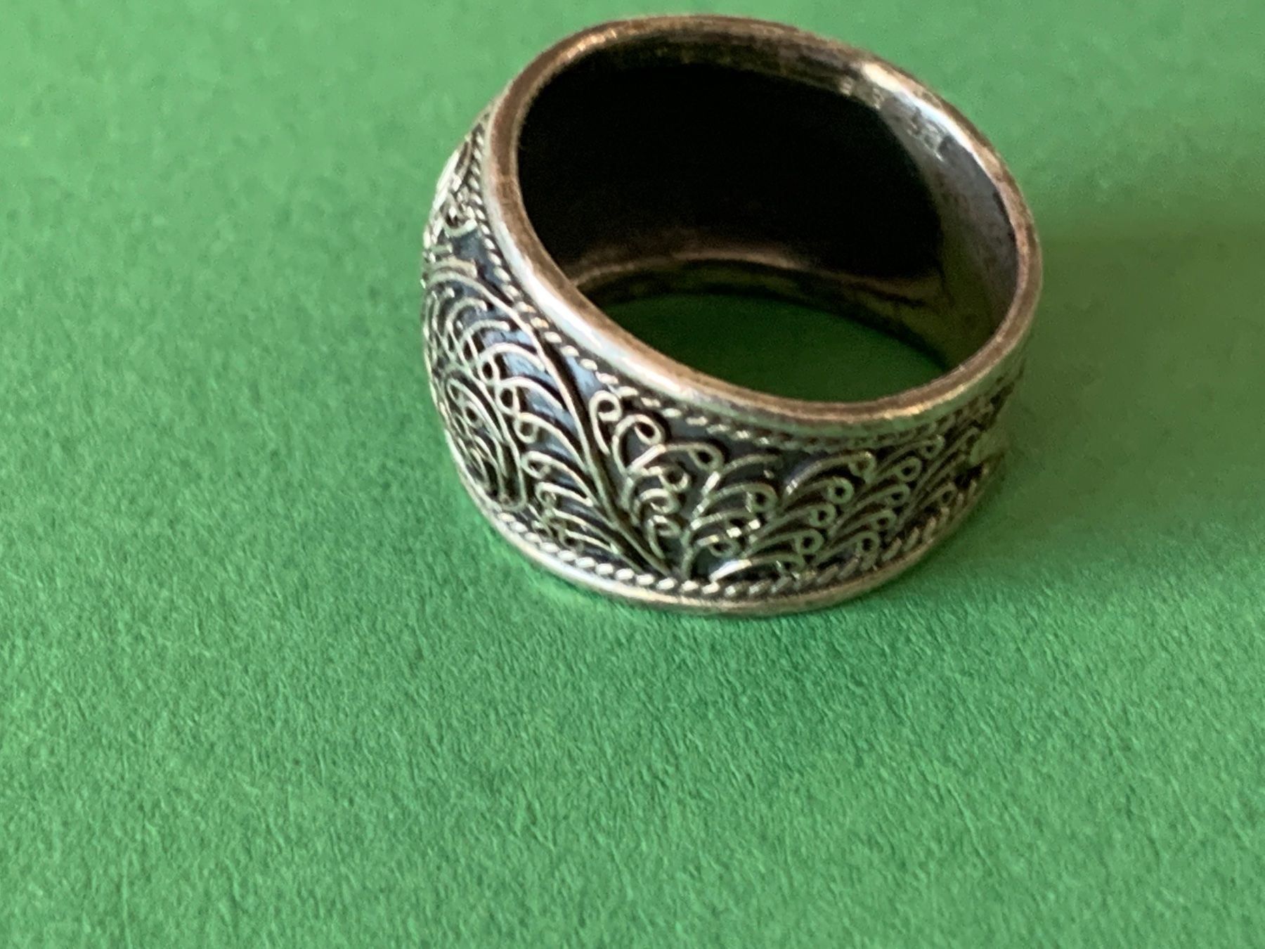 Ringe: Bauchiger silberring ornament (rg 60) – Gebraucht aus Dittingen von Bijoubelle 1