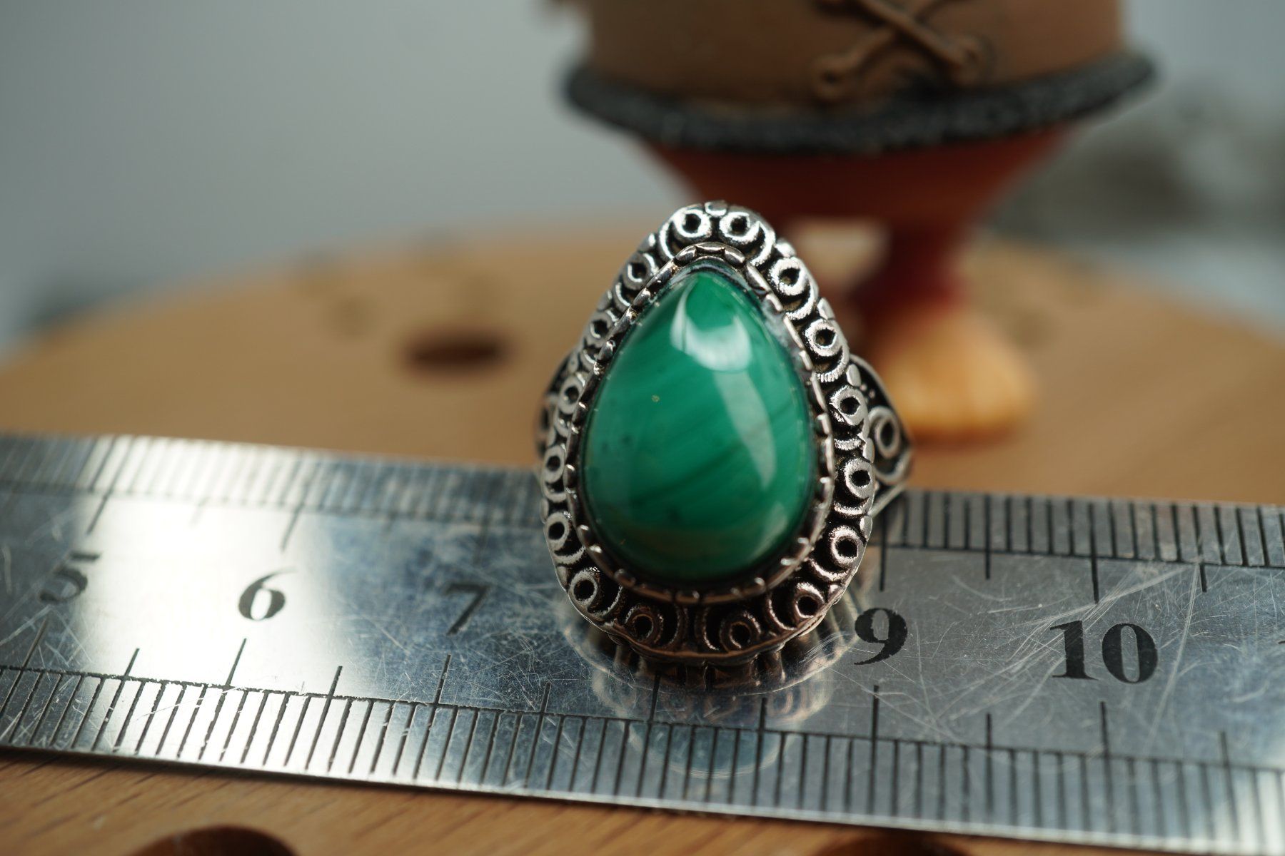 Minerali & Pietre curative: Malachit Edel    ring Grösse  Variabel     (Räumung!) – Nuovo e nell'imballaggio originale da Eschenbach SG venduto da topstone 2