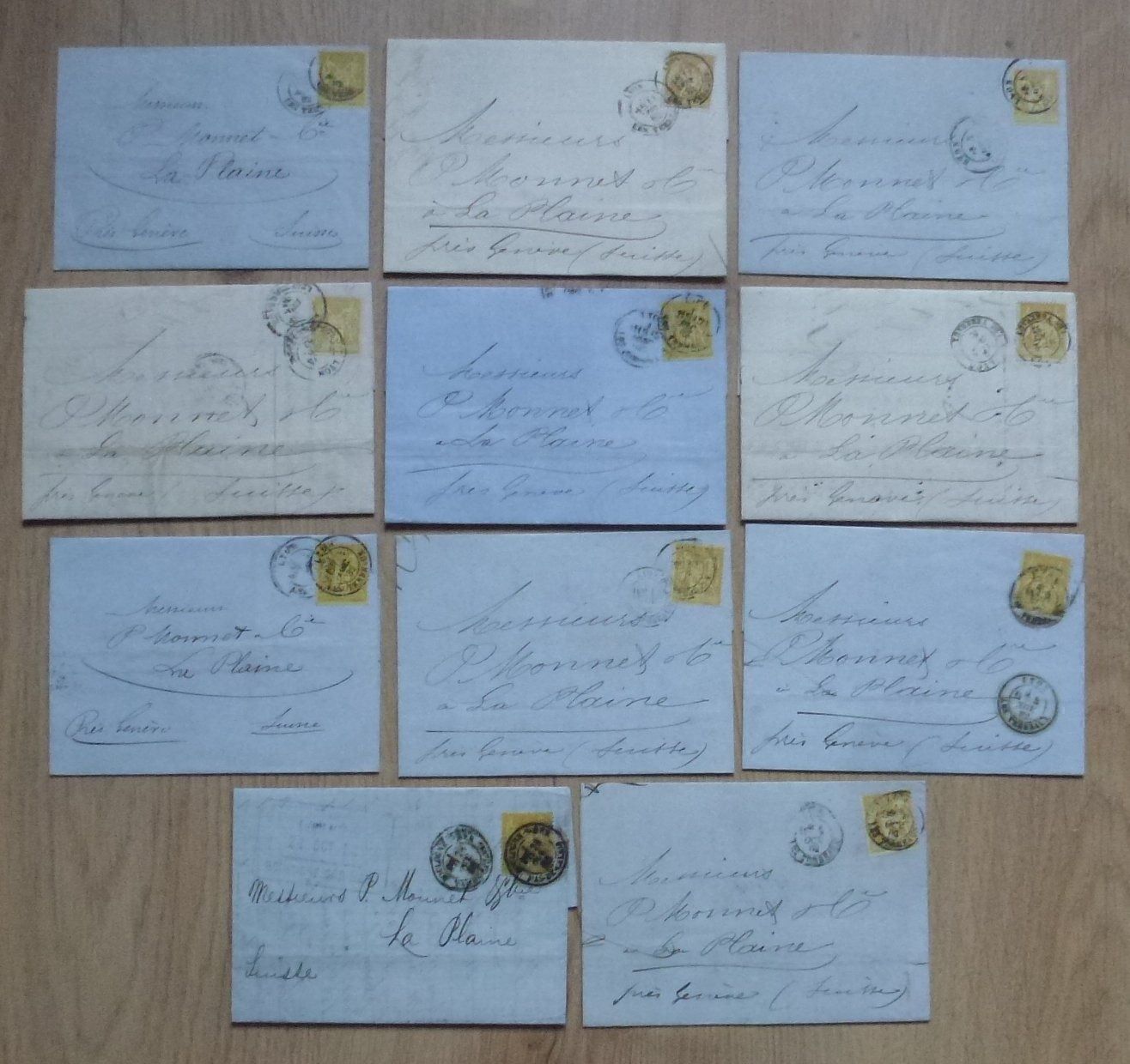 Alle Briefmarken: Sammlung ++ 11 alte Frankreich Briefe um 1882 – Gebraucht aus Walkringen von Casablanca777 1