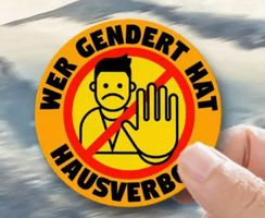 " Wer gendert, hat Hausverbot " Sticker Aufkleber