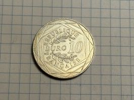 Frankreich 10 Euro Münze 2011 Hahn Liberté Égalité