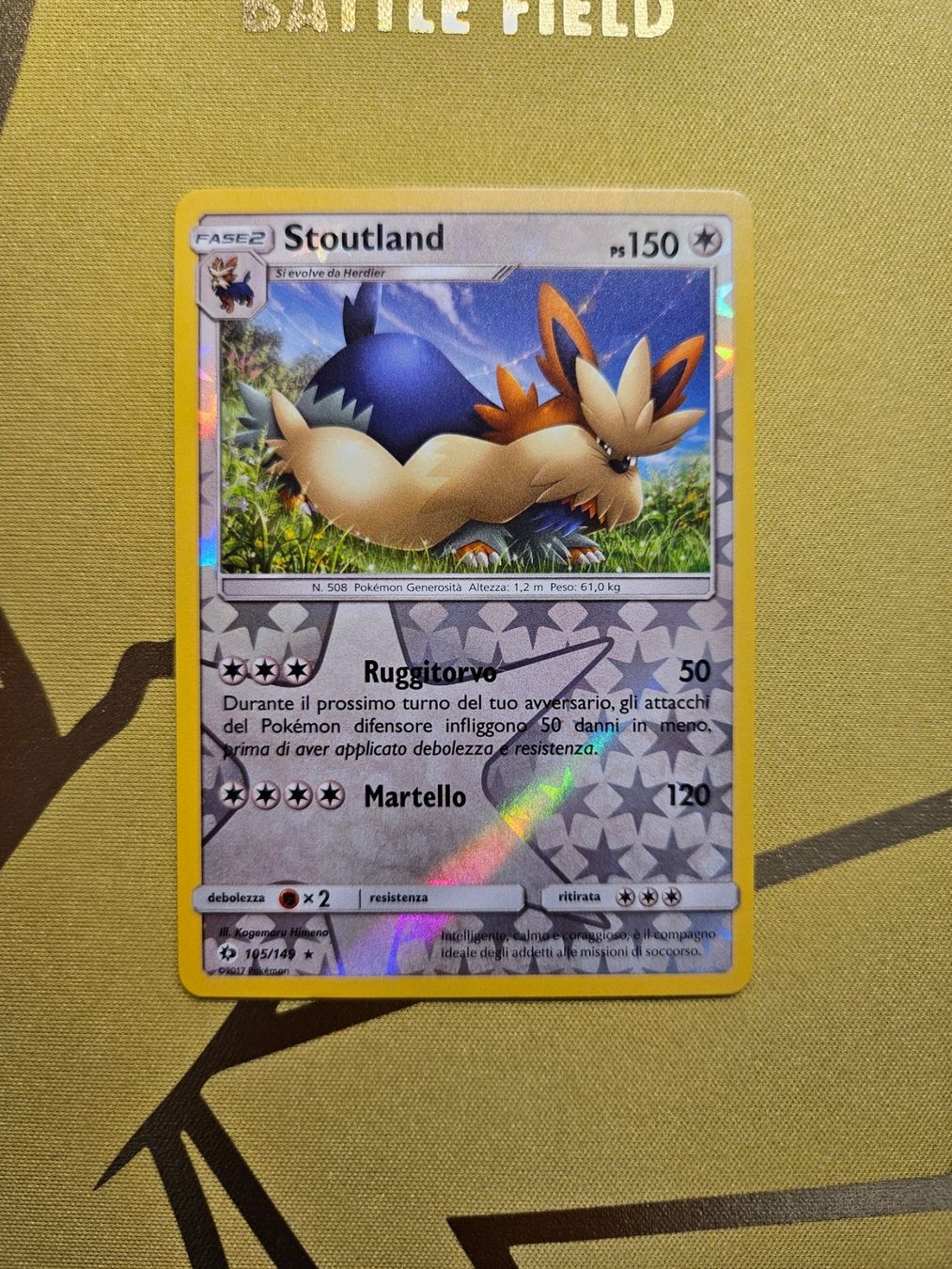 Pokémon Carte collezionabili: Sun & Moon - Stoutland – Usato da Bellinzona venduto da Pokemarco