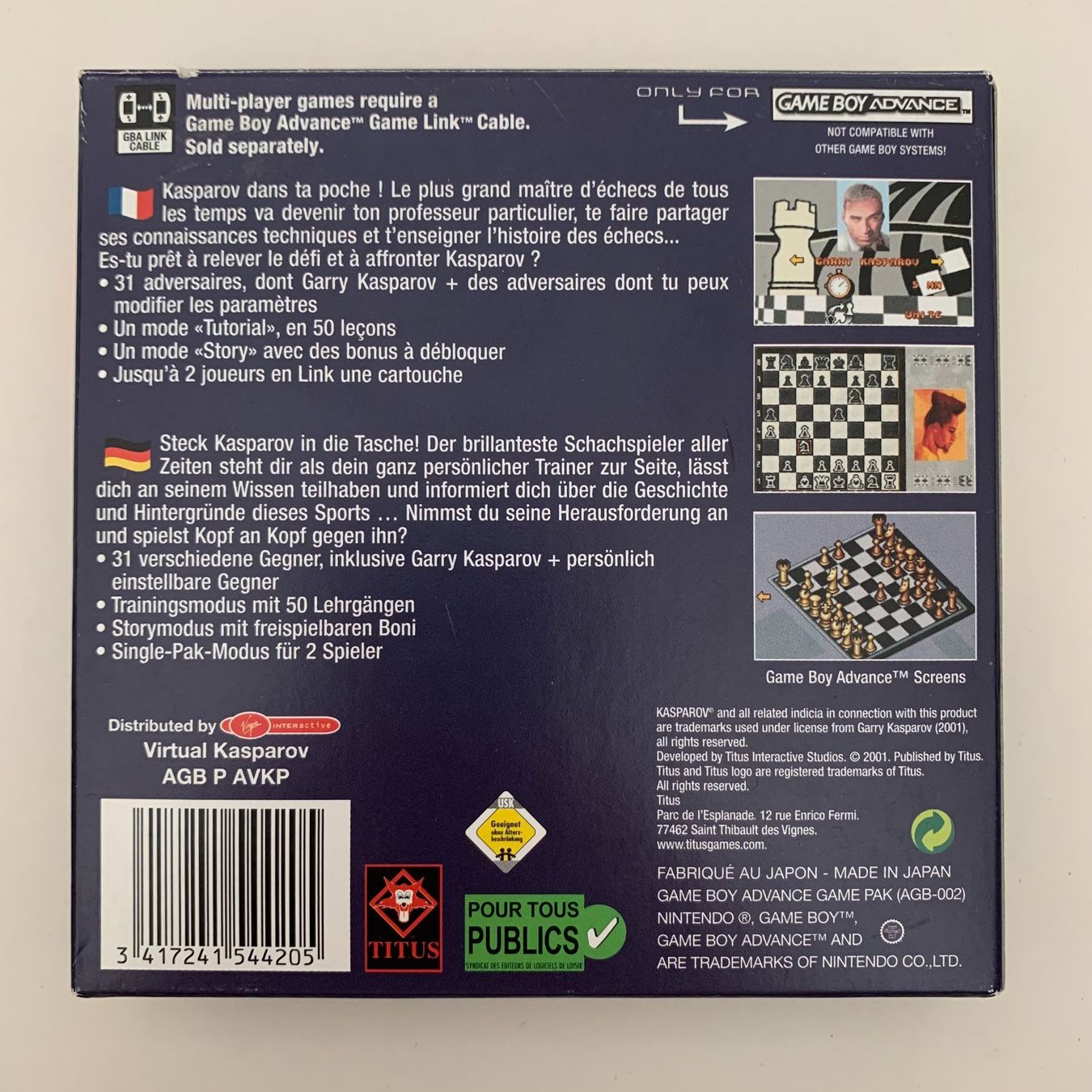 Nintendo Giochi: Virtual Kasparov - GBA - OVP – Usato da Zürich venduto da Mephisto87 1
