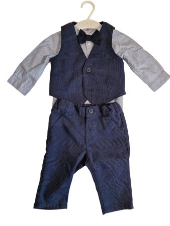 Blauer festlicher Anzug Baby Grösse 68 (ca. 6Monate)