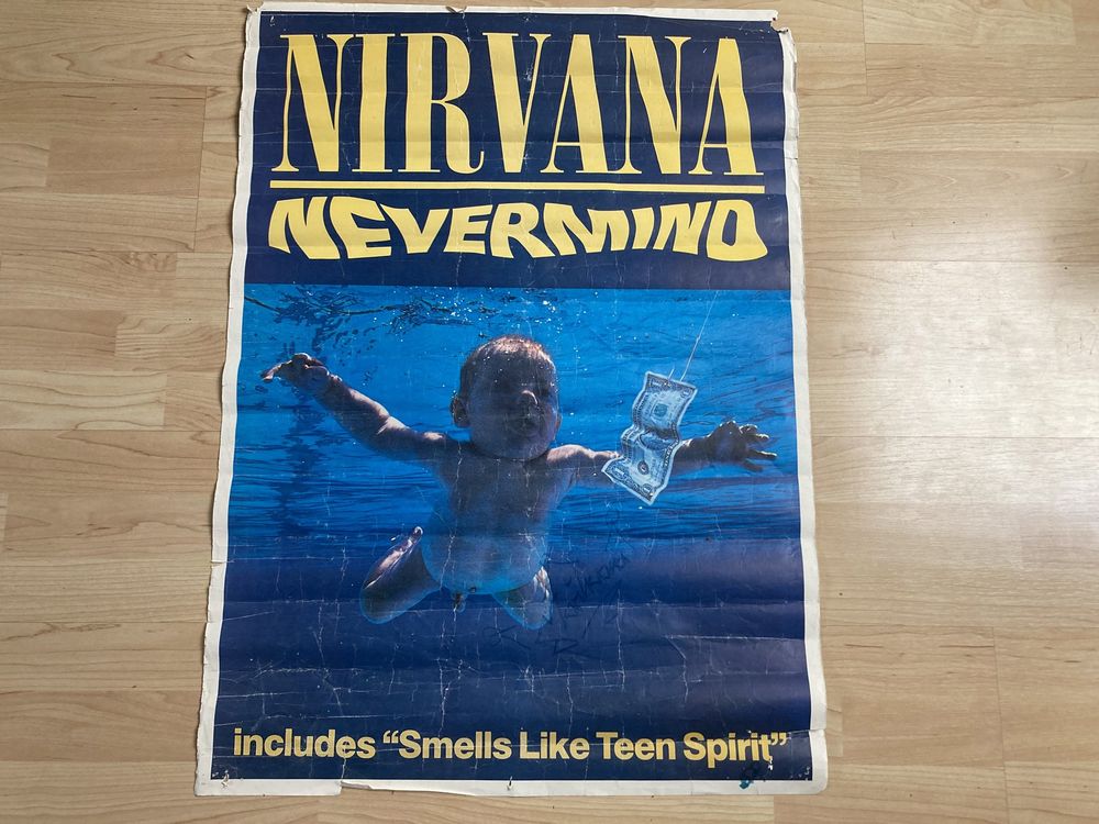 nirvana-nevermind-original-1991-vintage-promo-poster-85x61cm-gebraucht