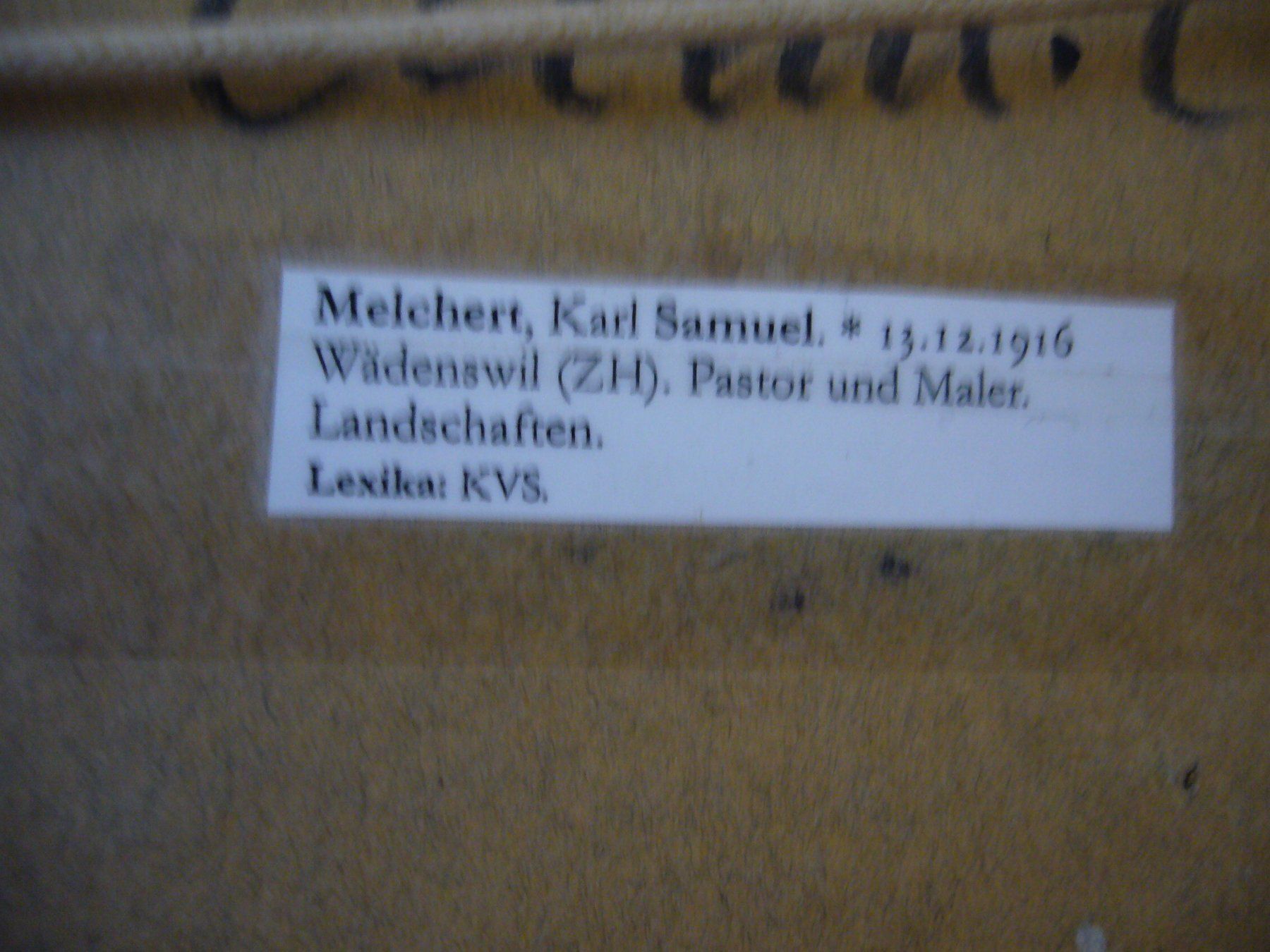 Gemälde: ***  Melchert K.S ,1916, Sommer sig. *** – Gebraucht aus Opfikon von .Gallery.35. 4